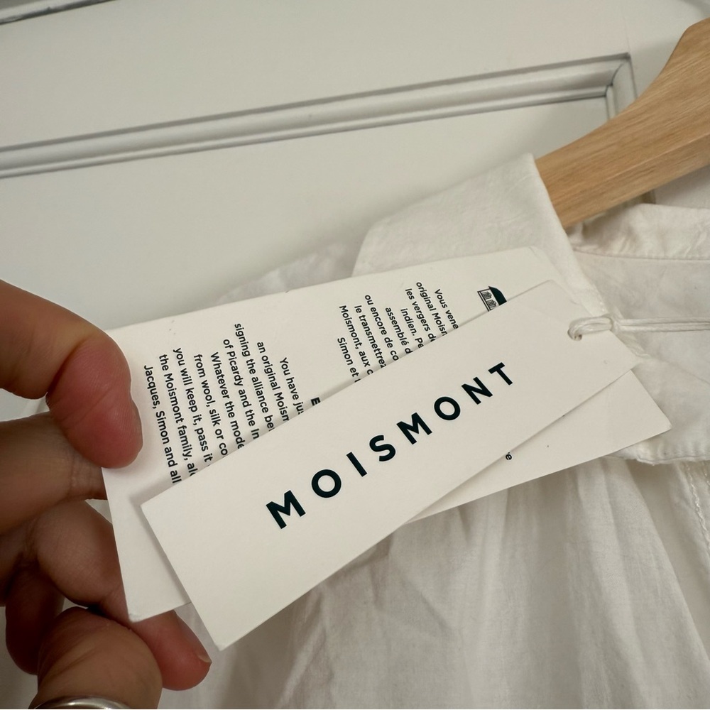Moismont Maelle Dress N°735 Poplin White - Flower embroidery - Picture 2 of 11